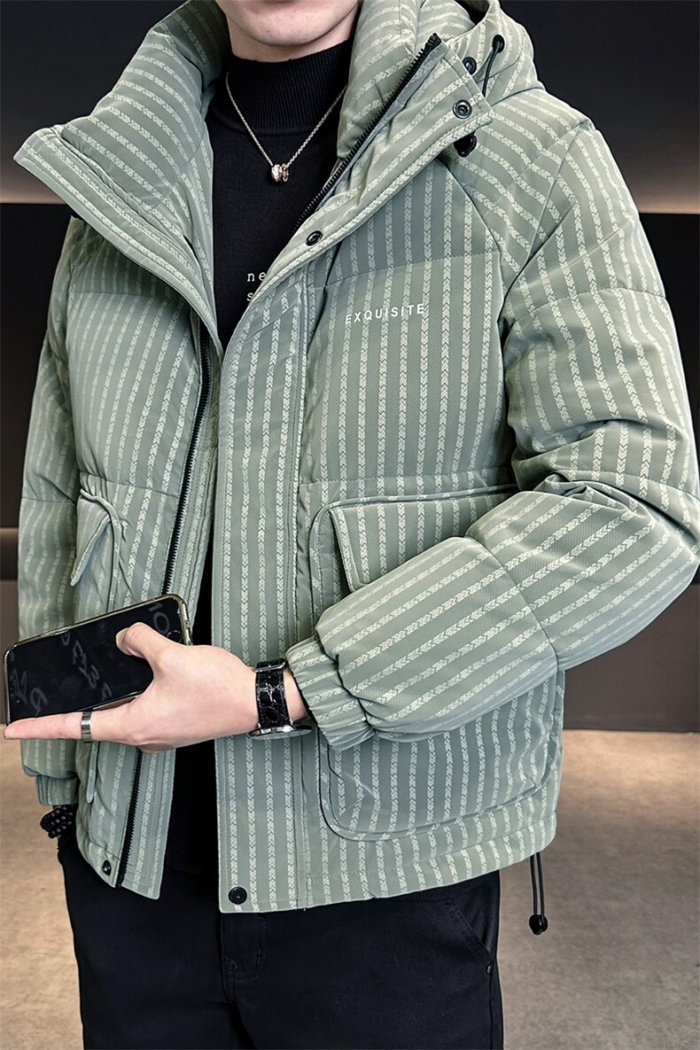 新标50白鸭绒条纹男装皮羽绒服C317-Y826-P295368,男装羽绒服,电商C317