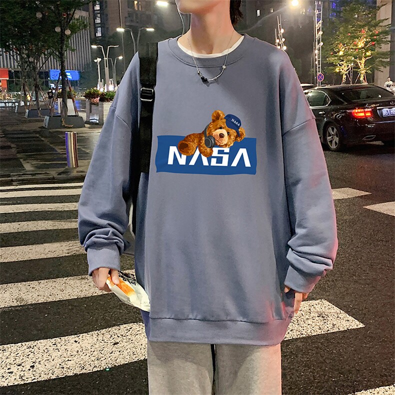 S6247-P28NASA秋季圆领卫衣男大码韩版宽松长袖外套,男装卫衣,电商A040