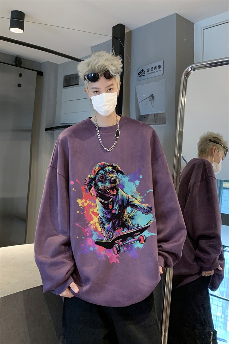秋装复古美式水洗做旧重磅麂皮绒卫衣301B-JB1506-p45,男装卫衣,星座301B