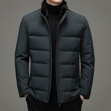 中年爸爸冬装加厚脱卸水貂毛领羽绒服男外套上衣YYYR039806-P325图片