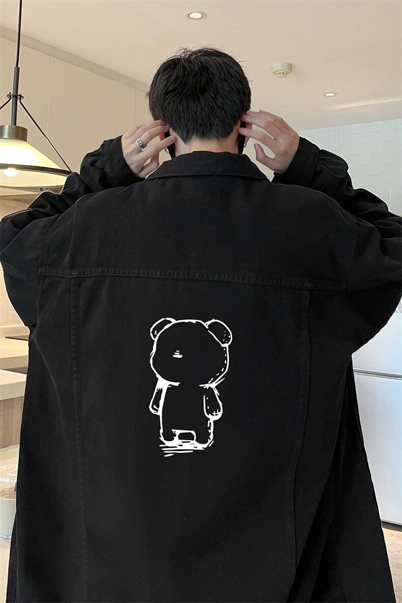 牛仔夹克男大码牛仔外套男茄克NJ77339-P60加绒款-P75,男装夹克,电商A040