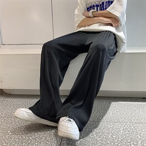 夏季新款男纯色直筒阔腿休闲裤薄潮流运动裤D201-DM155-P40，女装休闲裤，电商D321-1