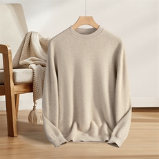 2025年秋季半高领长袖商务绅士中厚时尚打底衫套头，男装羊绒套衫，羿博羊绒