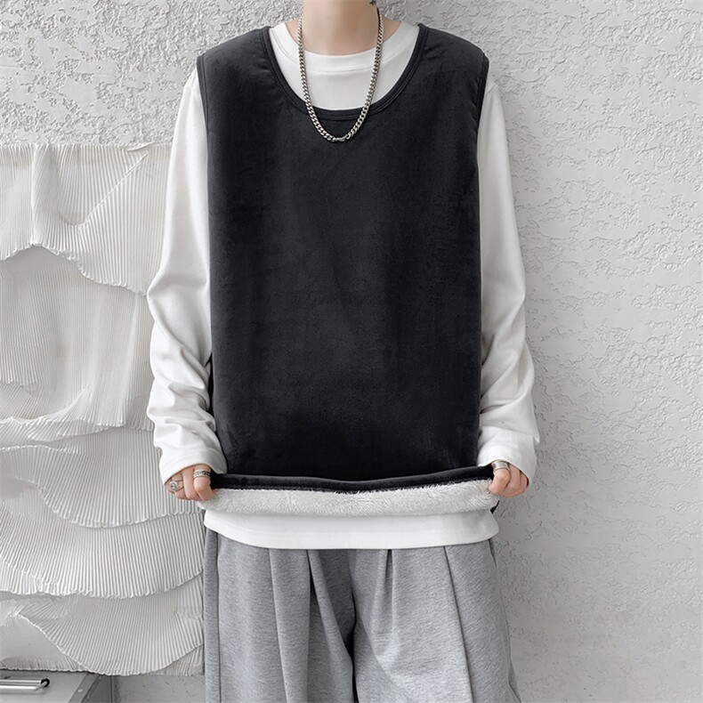 8XL-M德绒羊羔绒背心男加绒加厚保暖内搭坎肩马甲打底衫BR001P30,男装背心/马甲,电商B312