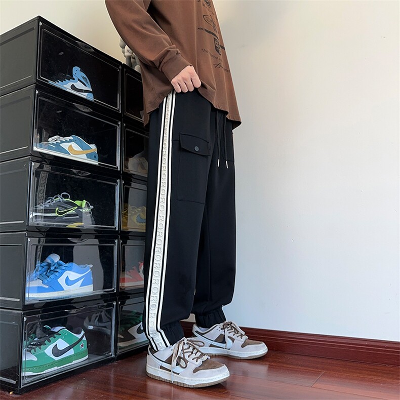 港风华棉大码宽松束脚裤织带休闲裤长裤A014-DY25092-P60控88,男装休闲裤,电商A014