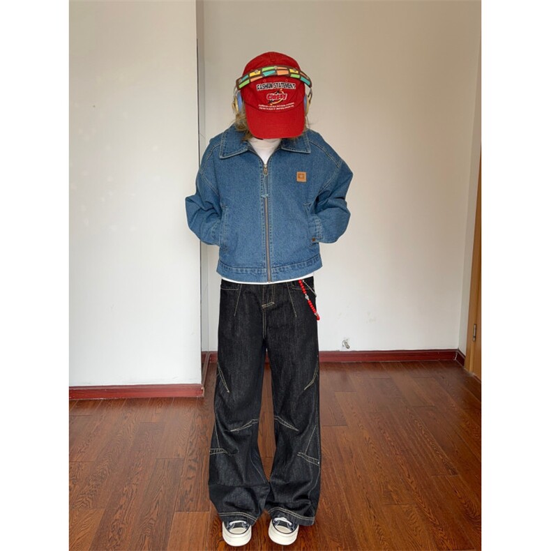 美式做旧牛仔外套男上衣夹克F4904蓝色M-3XL,男装工装外套,星座506A