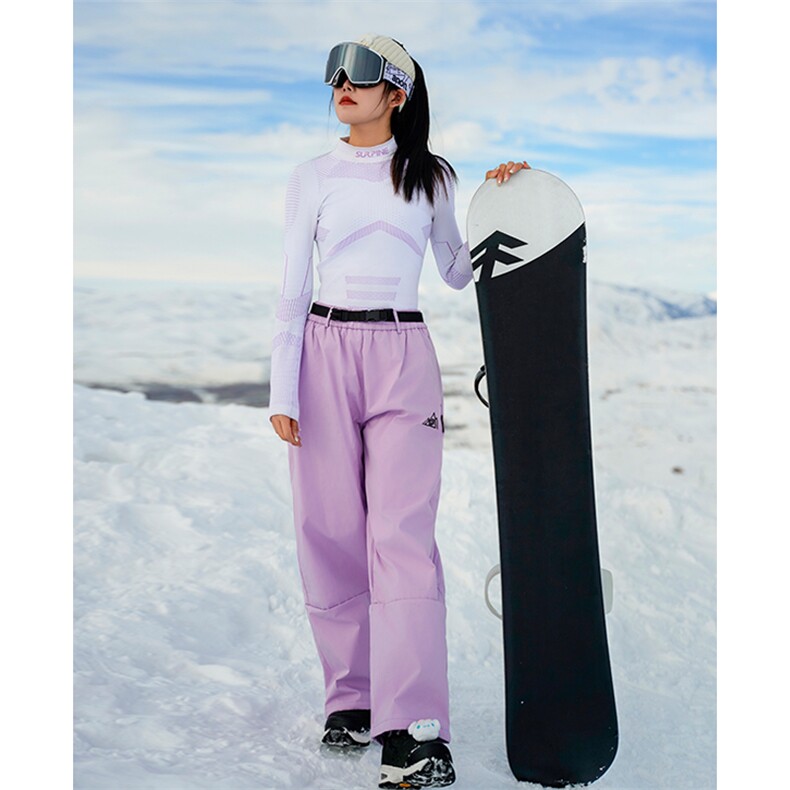 冬季户外单板双板防水滑雪裤男女银狐绒保暖登山裤K1077J加绒-P75,男装休闲裤,电商A001-1