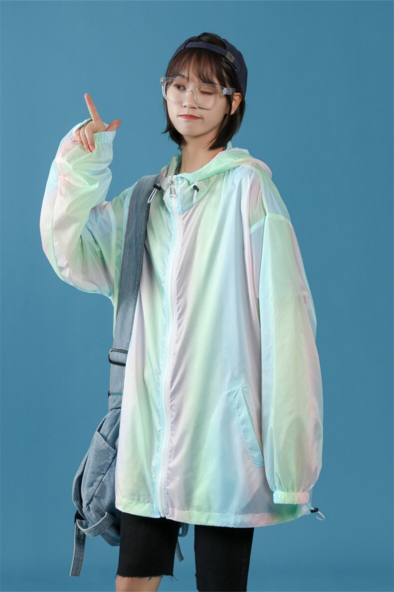F3050/P38新款七彩防晒衣男夏季防晒服宽松遮阳运动薄款外套夹克,男装夹克,电商A141