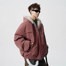 冬季派克服毛领棉衣男宽松百搭机能工装加厚棉服外套sy2615-P128，男装棉衣，星座610B-1