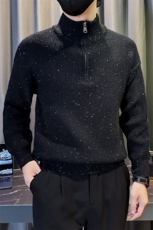 B216MY5159P652025秋冬新款男士半拉链套头毛衣雪花针织衫潮，男装针织衫/毛衣，电商B216（原B302）