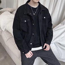牛仔外套男韩版宽松潮牌复古百搭bf工装夹克上衣JK094，男装夹克，星座1116A-1（原606A）