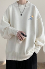 半高领毛衣男士大码针织衫男毛线衣男M18364-P45加绒款-P65，男装针织衫/毛衣，电商A040