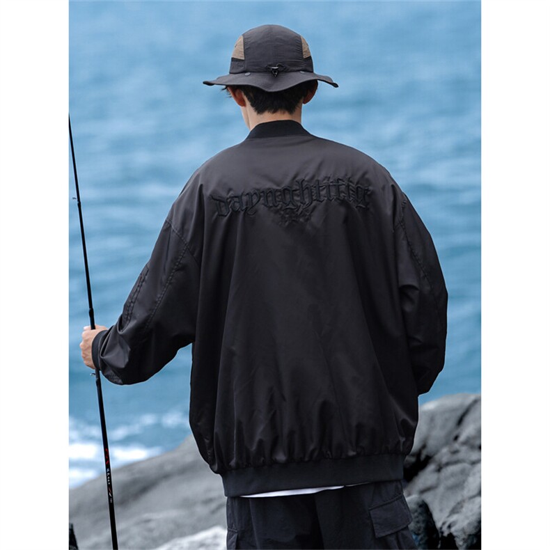 纯色刺绣夹克防水棒球服外套X1213-DY148-P75,男装夹克,星座1213