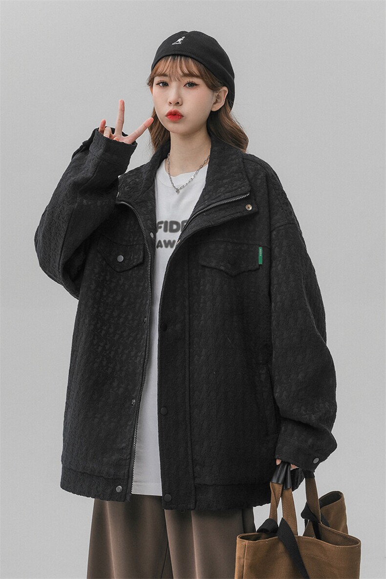 1小香风美式牛仔大码M-5XL中性风工装夹克外套男JK8740P125控168,女装短外套,星座226-2