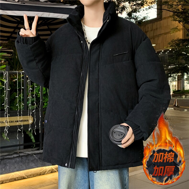 M720-P110港风新款棉衣冬季新款立领棉衣外套男士衣款宽松加棉图片