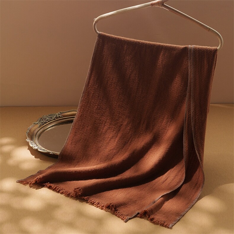 秋冬保暖羊绒围巾羊绒纯色柔软舒适,饰品围巾,江帆羊绒