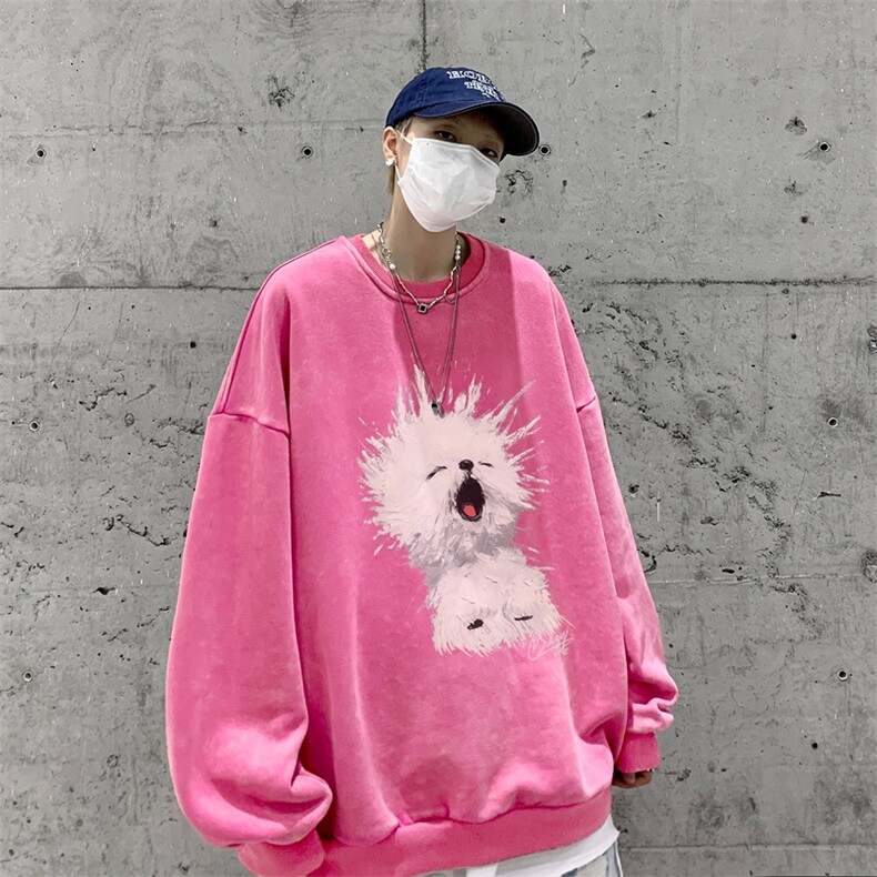 美式潮牌重磅水洗做旧连帽卫衣力推大码男XZ517A-2-Y7752-P58,男装卫衣,星座517A-2