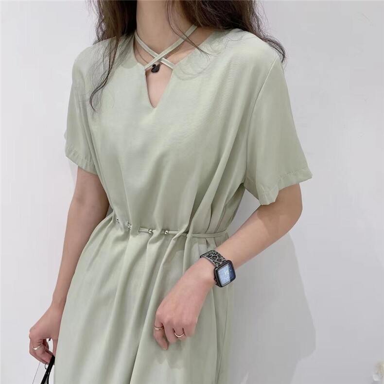 汪尚春·shangchun?w 夏季新品商场订单腰穿珠连衣，其它，SHANGCHUN·W 汪尚春