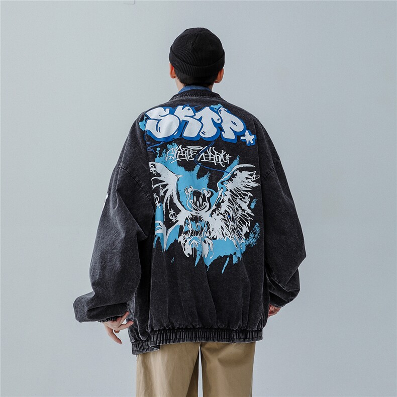 26春季款潮流休闲宽松情侣手绘夹克外套JK9138/P30,男装夹克,星座202