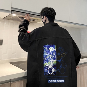 牛仔夹克男大码牛仔外套男茄克 NJ77290-P60加绒款-P75图片