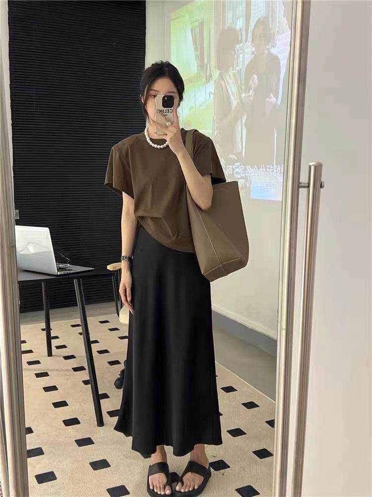 醋酸面料半裙，女装半身裙，泰靡(2F)