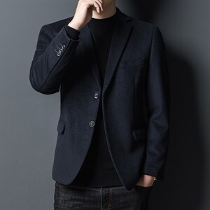 BGW209男士新款西服时尚休闲羊毛呢西装短款翻领小西服外套P195图片