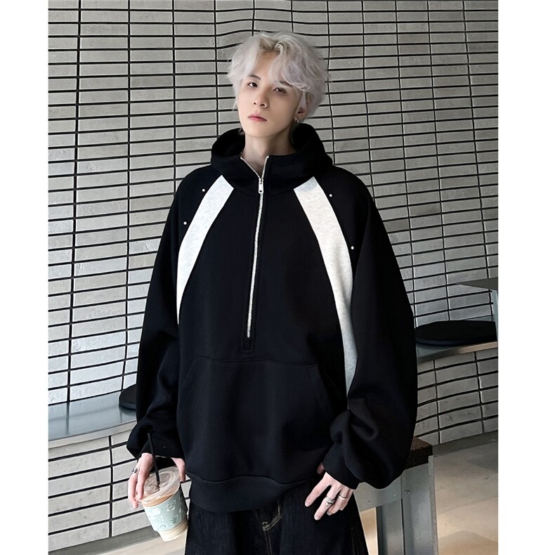 美式潮牌连帽卫衣外套男春秋季宽松休闲秋装上衣帽衫JK709-P68,女装短外套,电商C307