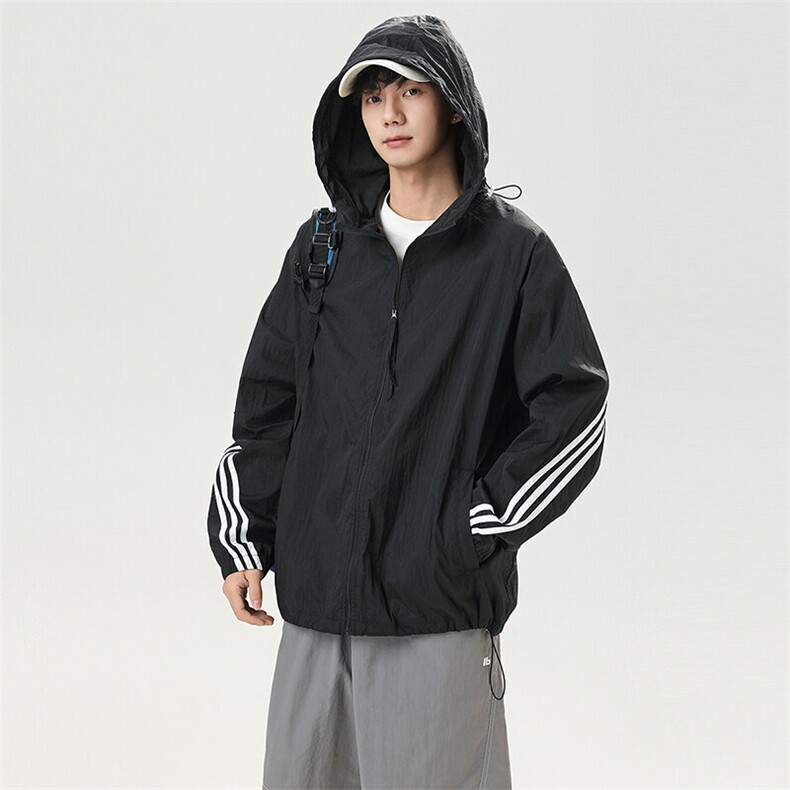 夏季中性风高品质50D尼龙皱时尚纯色防晒衣DSA157B-F7733-P55,男装防晒衣,电商A157B