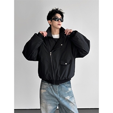 老钱风内里机绗棉斜门襟拉链棉衣男冬季加厚保暖短款棉服MY94P138，男装棉衣，星座512-1（原513-3）