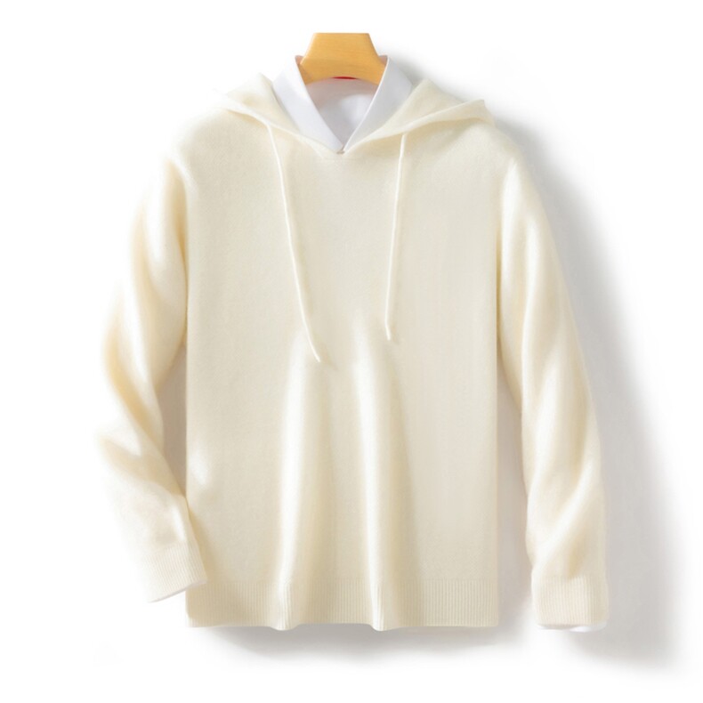 2024年秋冬季澳洲羊毛加厚平面帽衫羊毛衫，男装羊毛衫，忠诺羊绒