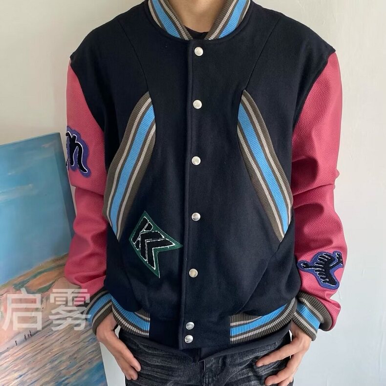 美式复古刺绣字母棒球服外套男春秋款宽松设计感夹克上衣J228,男装夹克,星座1116A（原606A-3）