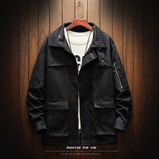 春秋季休闲工装夹克男士韩版宽松潮流百搭港风外套潮WT7781-P65，男装夹克，电商A128