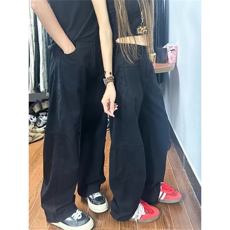 美式复古口袋工装裤男直筒宽松休闲裤潮百搭伐木裤子LX22044-P47,男装工装外套,星座1008