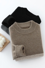 秋冬100%纯山羊绒衫男士半高领加厚毛衣打底宽松大码马鞍肩针织衫，童装儿童羊毛衫，冰晶童装