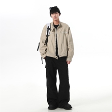 牛仔外套男秋季复古日系飞行员夹克高级感痞帅工装衣服JK1109-P78，男装夹克，星座1103-3