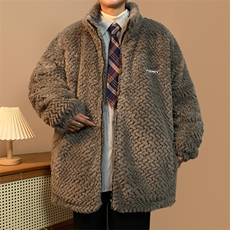 冬季新款时尚百搭棒球羊羔毛绒棉服外套加厚颗粒外套MY0112-P83，男装棉衣，星座308B-1