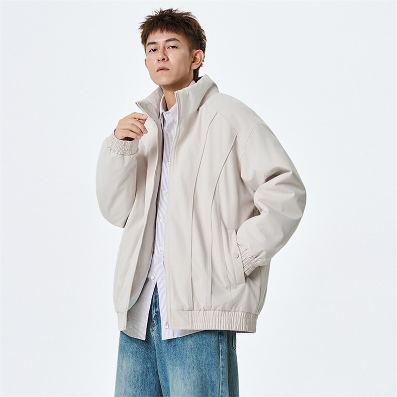 现货美式休闲加厚雪山棉衣夹克外套立领纯色三防户外工装棉服，男装夹克，电商A486-1