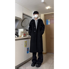 有货～冬季可立领ins韩版加棉加长毛呢大衣棉衣外套NZ666批135，男装棉衣，星座1004-6