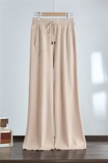 2025年秋冬新款女士抽绳平面阔腿羊绒裤外穿加厚保暖时尚百搭，女装休闲裤，达齐羊绒