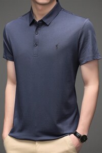 夏季新款短袖t恤男纯色宽松休闲百搭中年男士潮流衣服打底衫男装图片