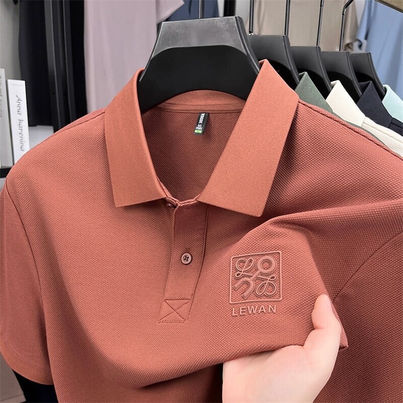 短袖T恤男士夏季翻领POLO衫男上衣纯色高克重半袖体恤男,男装T恤,电商B212（原钱塘6029）