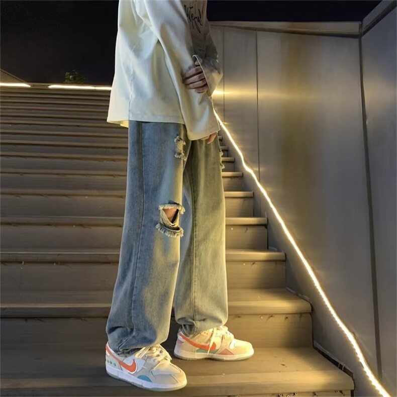 牛仔裤男夏季潮大码休闲裤子CT003P42,男装牛仔裤,星座1116-2