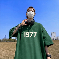 纯棉T恤直播高品质重磅220克1977印花T1901-p25，男装T恤，星座508（原C305）