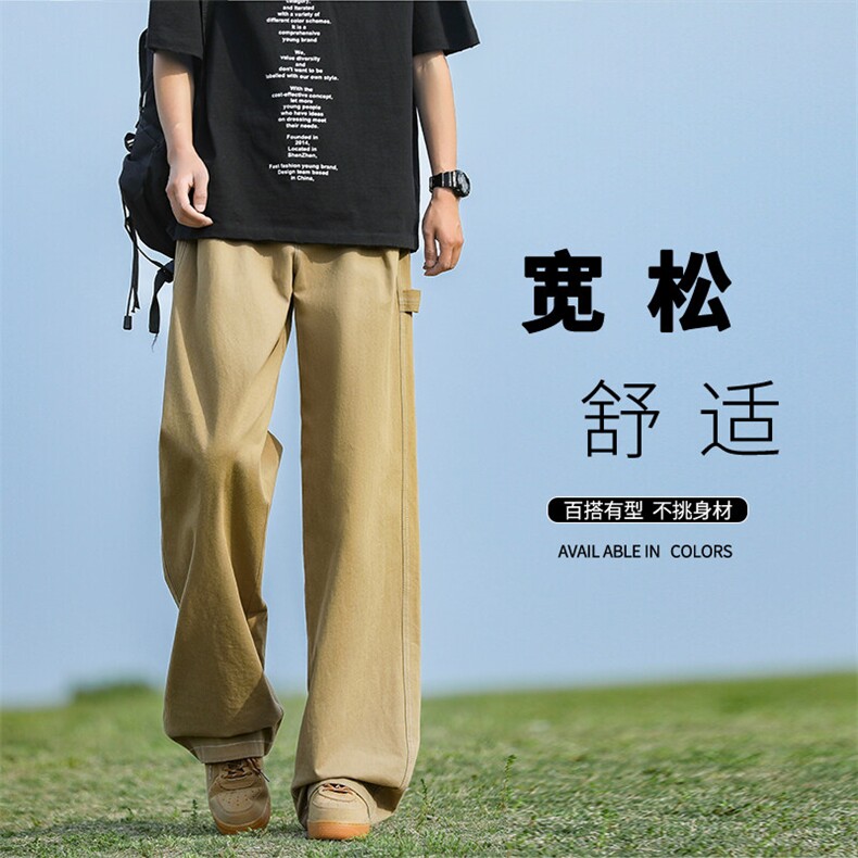 直筒夏季新款纯棉裤子男夏季薄款男裤K687特批：45：88,男装休闲裤,星座718-1
