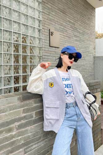 针织拼接外，女装，佳伶百色