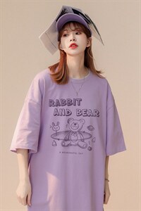 中性港风2022夏季新款宽松印花圆领短袖200gT恤男T6006P25控38，男装T恤，电商A268