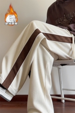2023冬季新款内景大码加绒灯芯绒撞色长裤M-5XHK23859-P60，男装休闲裤，电商A022