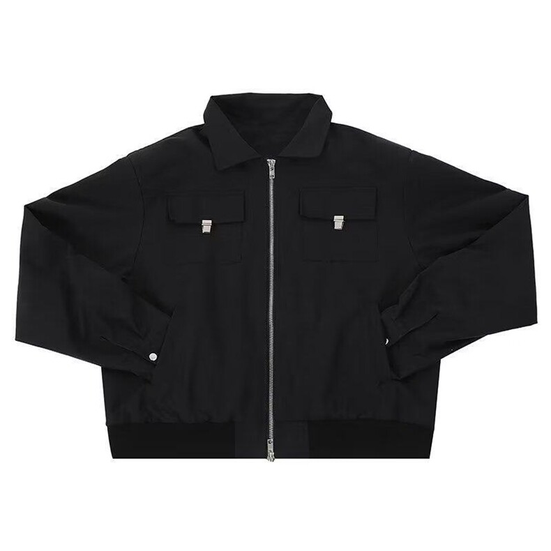 网图秋春时髦潮气质复古飞机服夹克男士垫肩翻领外套J134-P60,男装夹克,星座1001-1