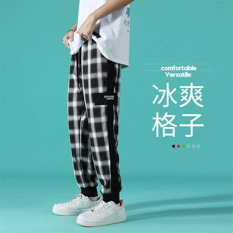 2025新款男装休闲裤格子裤全棉水洗多袋裤，男装休闲裤，星座1407