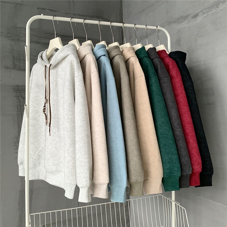 春季重磅高品质纯色砂洗做旧连帽卫衣JF20-特P62控98加绒P66控108，男装卫衣，电商A422-1